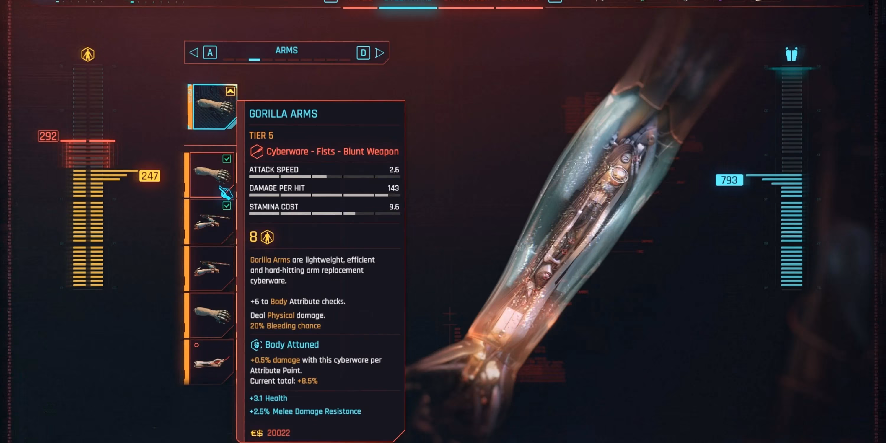 the-ultimate-guide-to-cyberpunk-2077-s-arm-cyberware-choose-your-legendary-arsenal-image-3